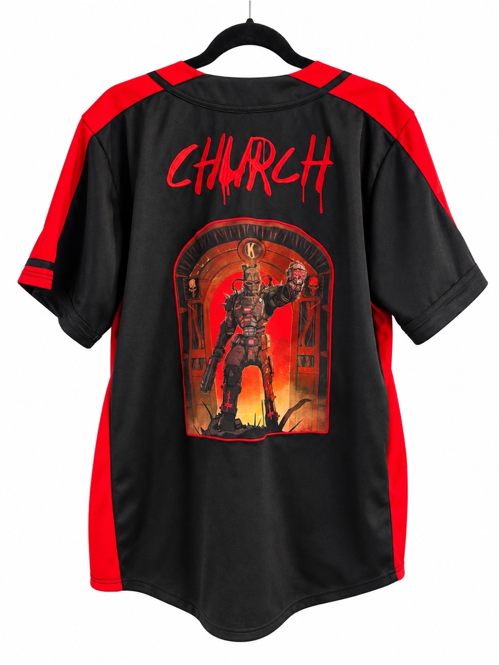 Black Tiger Sex Machine BTSM Church Kannibalen Baseball Jersey L Fits XL